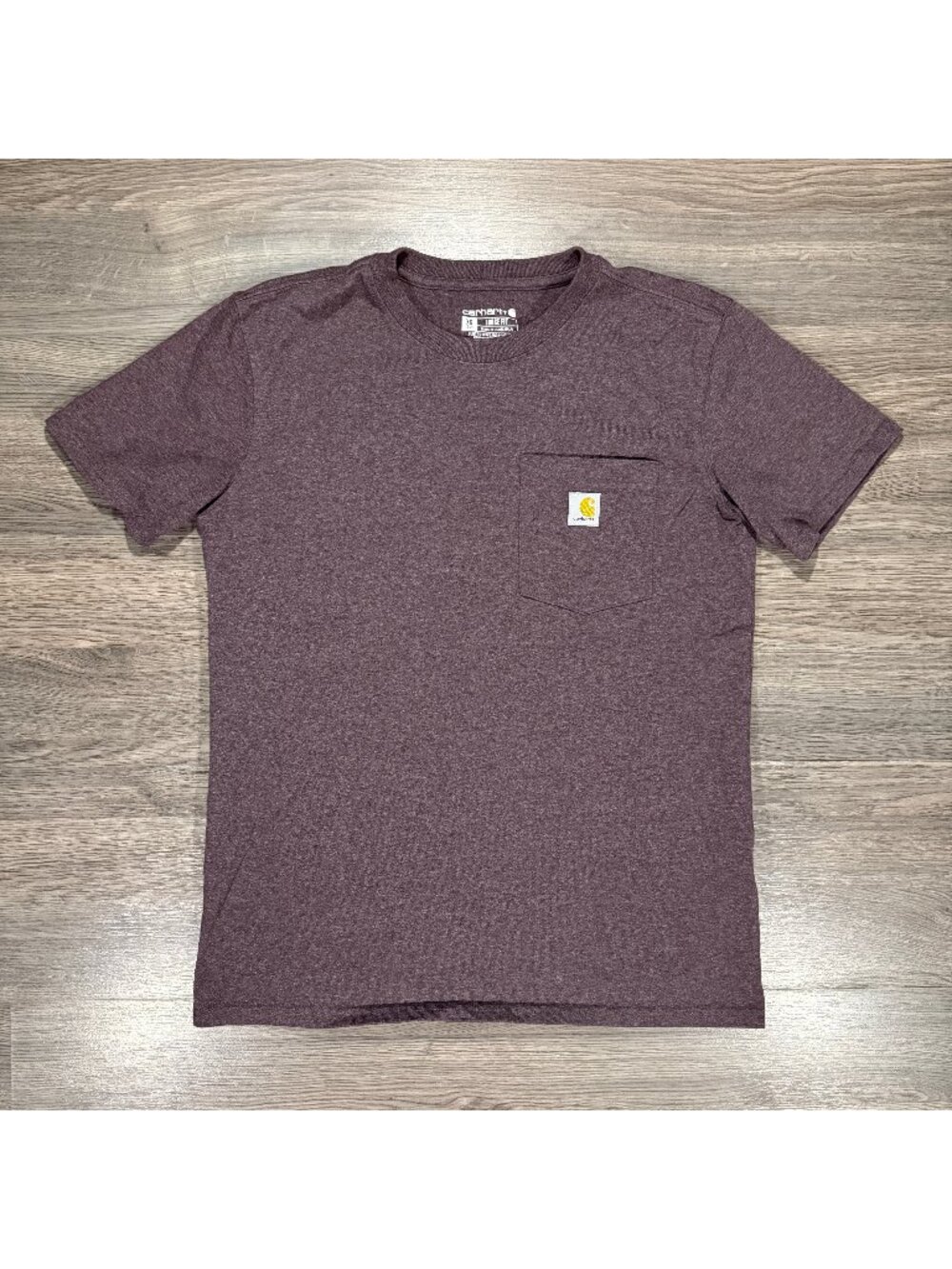 Carhartt Women's Heavyweight Pocket Crewneck Work T-Shirt - Blackberry Heather